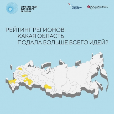 Названы топ-10 самых активных регионов России, представивших новые идеи для развития страны